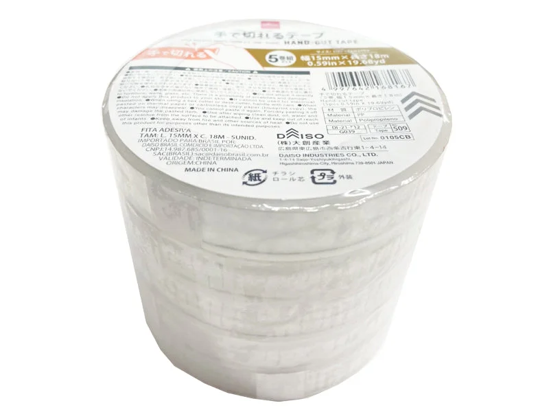---Hand-Cut Tape 5Pcs 0.59In X 19.68Yd