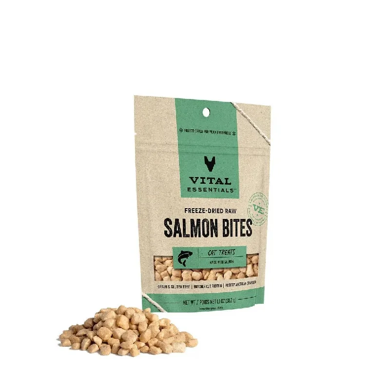- Natural latex pet mattressVital Essentials® Freeze-Dried Salmon Bites Cat Treats, 1.1 Oz