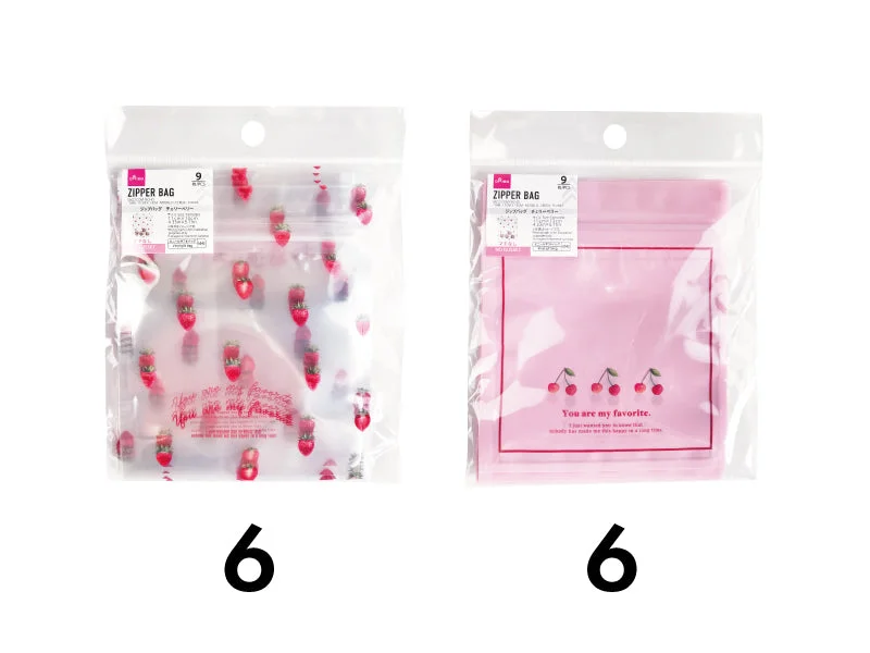 - Summer pet ice matZipper Bags-Cherry Berry 4.33In X 5.11In 9Pcs-