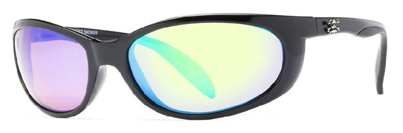 Shiny Black/Green Mirror Lens