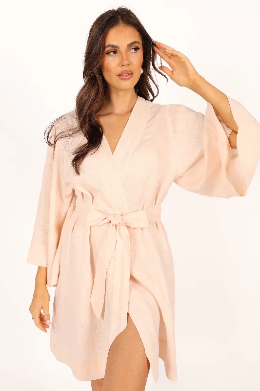 - Pet fence foldable indoorNuala Linen Robe - Blush