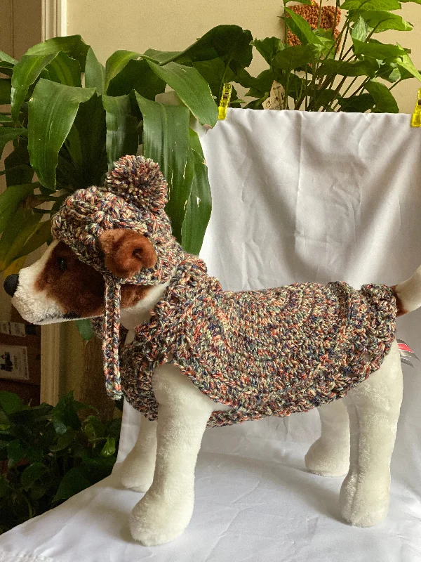 Pet sun protection clothesCocoon Cardigan Dog Sweater and Hat