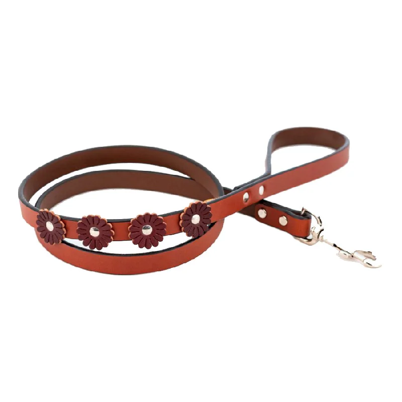 ### Cat accessoriesFlower Dog Leash Tan