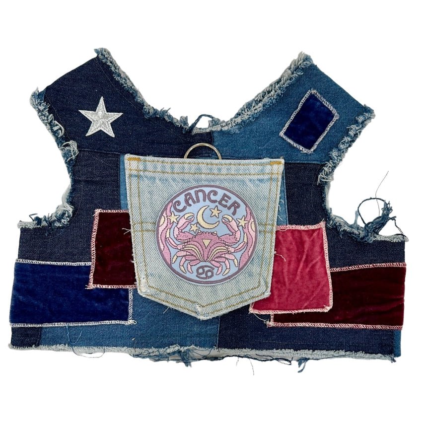 Pet rehabilitation recovery clothes (such as post-operative clothes)Astrological Expressions Cancer Up-Cycled Harness