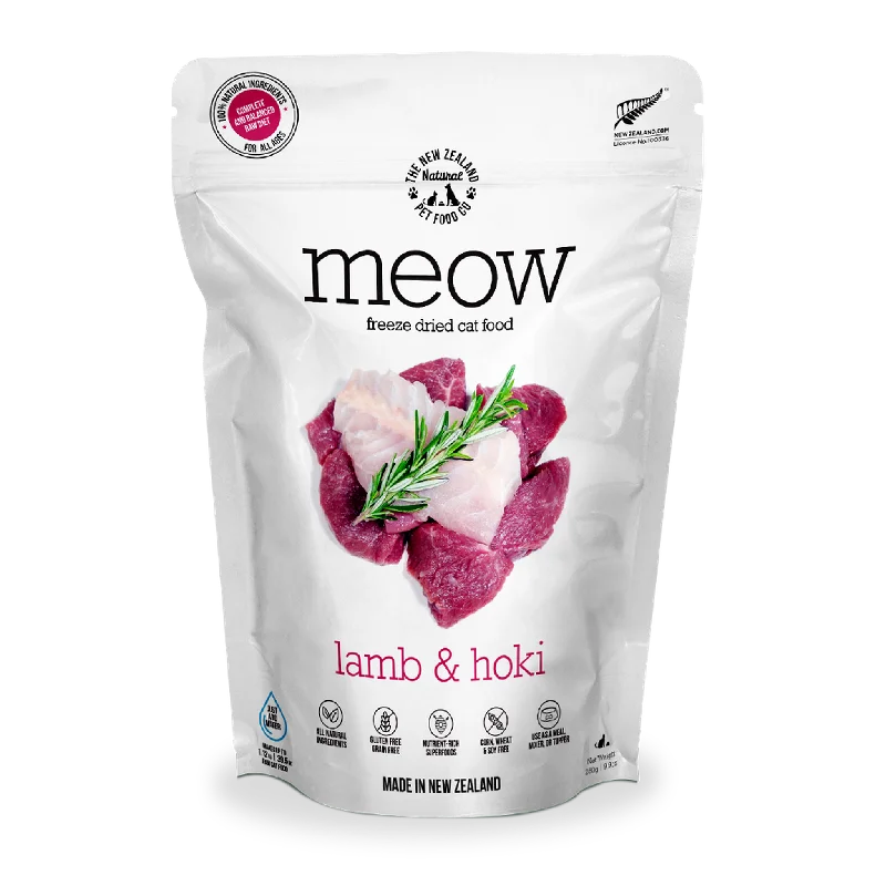    - Cat food for coat health  MEOW Freeze Dried Raw Food for Cat - Lamb & Hoki (280g)