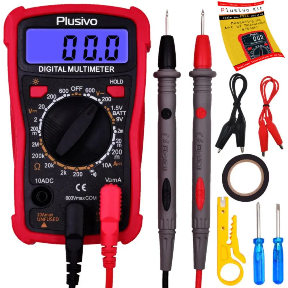 - Cat anti-jump window safety netPlusivo Digital Multimeter Kit w/ Test Probes