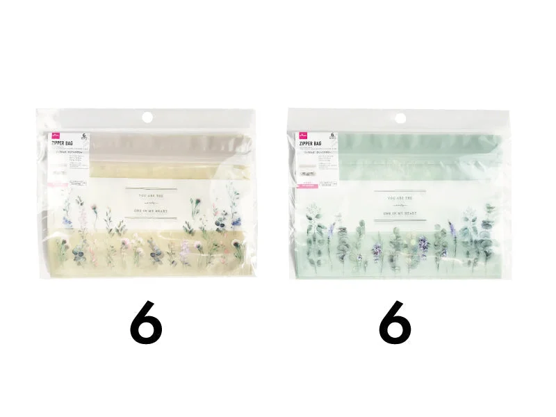 - Dog anti-slip matZipper Bags-Green Flower 7.87In X 5.43In 6Pcs-