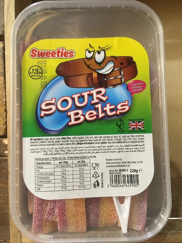 - Pet stroller can be taken on the planeSweeties Sour Belts 220g
