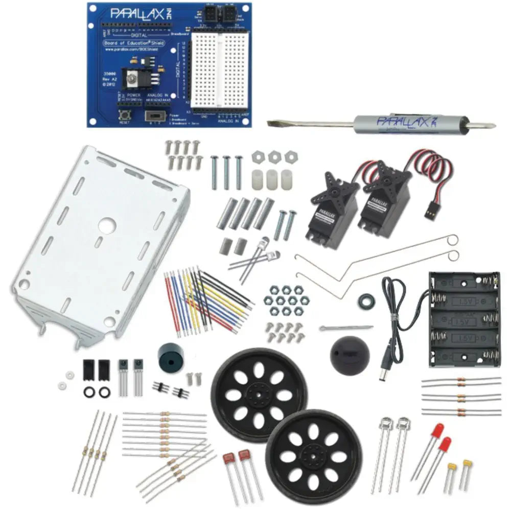 - Dog anti-slip matParallax Boe-Bot Robotics Shield Kit for Arduino (No Arduino)