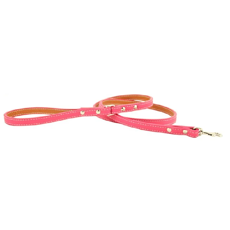  . **Dog shoes are anti-slip and wear-resistant**Tuscan Leather Dog Leash Pink