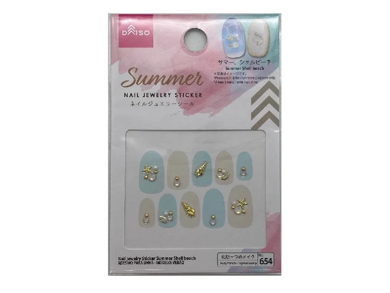 - Foldable and portable cat bagNail Jewelry Sticker Summer Shell Beach