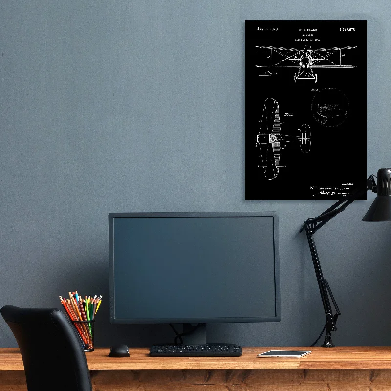 - Foldable and portable cat bagBi-wing Airplane Canvas Patent Print