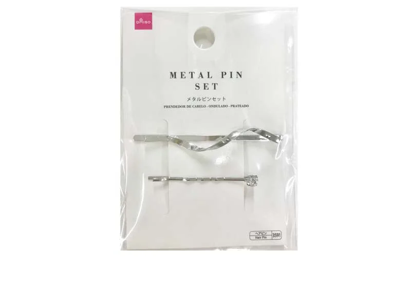 ---Metal Pin Set - Wave Silver Color -