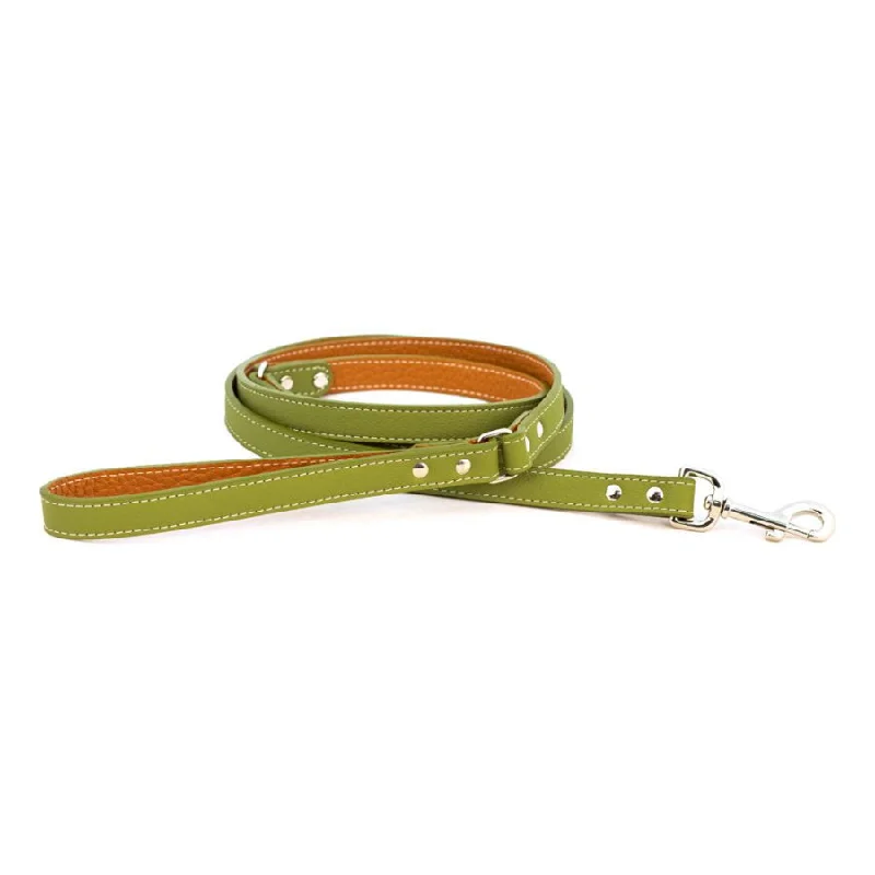  . **Dog muzzle is breathable**Tuscan Leather Dog Leash Green