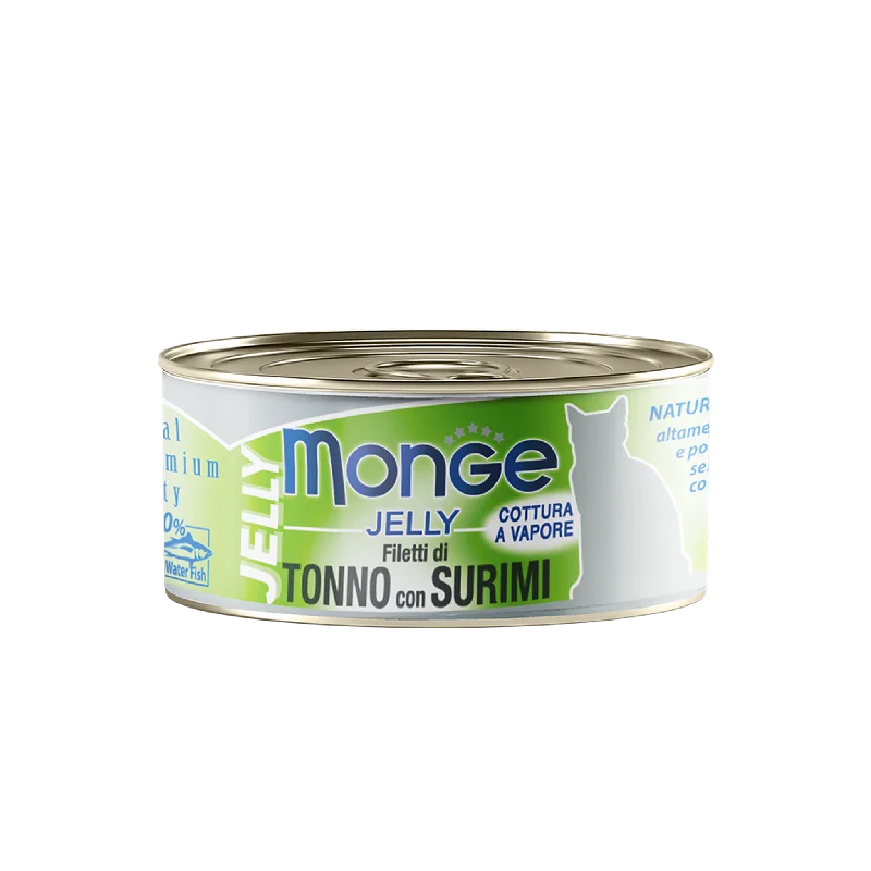 . **Functional Cat Food** Monge Cat Canned Food - Jelly Yellowfin Tuna With Surimi (80g) . **Functional Cat Food** Monge Cat Canned Food - Jelly Yellowfin Tuna With Surimi (80g)