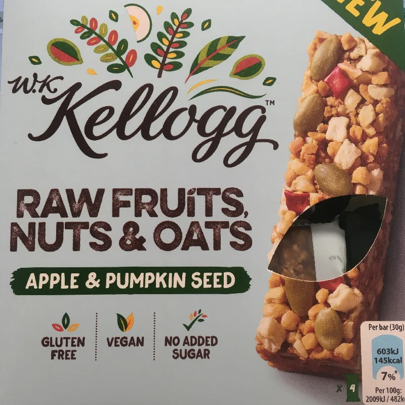 - Automatic induction pet water dispenser16x Kellogg Raw Fruits, Nuts & Oats, Apple & Pumpkin Seed Bars (4 Packs of 4x30g) - Automatic induction pet water dispenser16x Kellogg Raw Fruits, Nuts & Oats, Apple & Pumpkin Seed Bars (4 Packs of 4x30g)