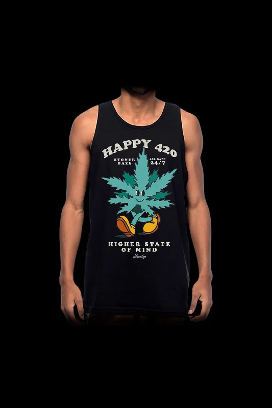 - Parrot climbing and standing wooden frameStonerDays Happy 420 Tank Top