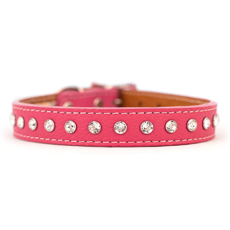 . **Pet traction rope is anti-explosion**Tuscan Leather Crystallized Dog Collar Pink . **Pet traction rope is anti-explosion**Tuscan Leather Crystallized Dog Collar Pink