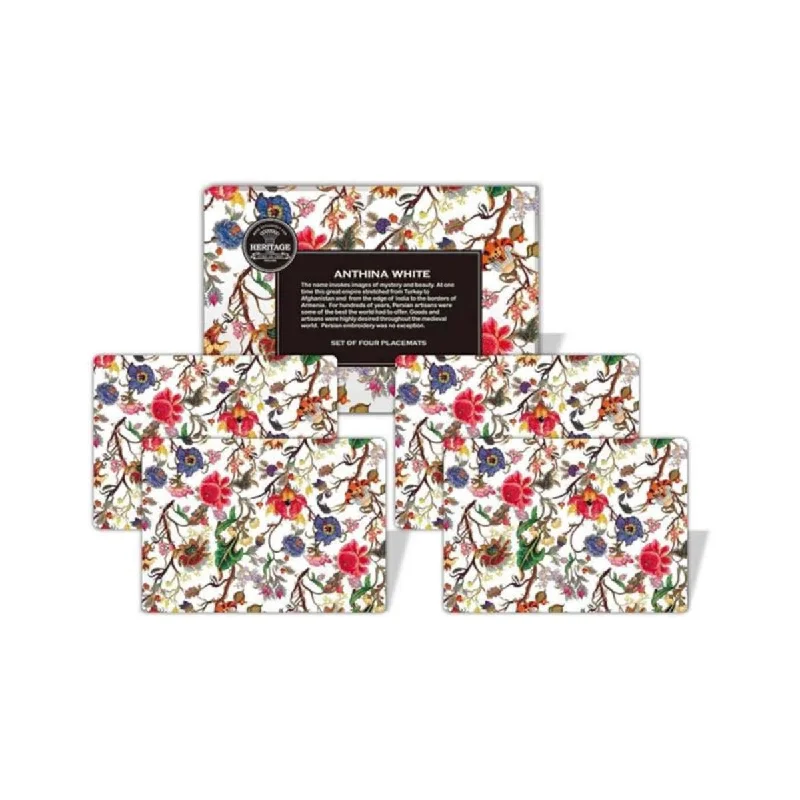 - Natural latex pet mattressHeritage Anthina White Placemats Set of 4