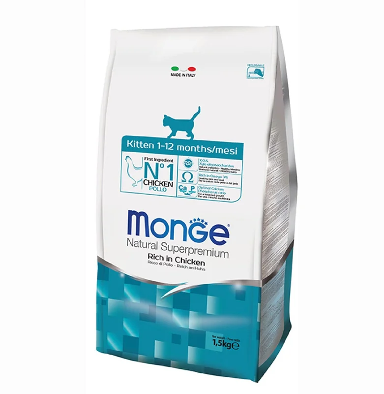    - Indoor cat food  Monge Superpremium Natural Dry Cat Food - Kitten (1.5kg)