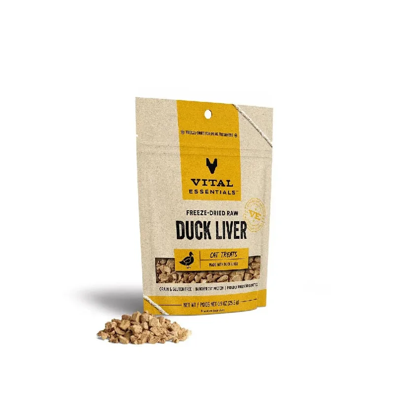 - Air box TSA certified check-inVital Essentials® Freeze-Dried Duck Liver Cat Treats, 0.9 oz - Air box TSA certified check-inVital Essentials® Freeze-Dried Duck Liver Cat Treats, 0.9 oz
