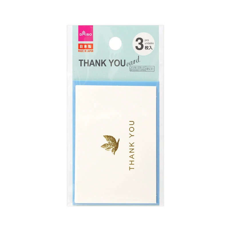 - Foldable and portable cat bagMini Greeting Card - Thank You Bird - 3pcs