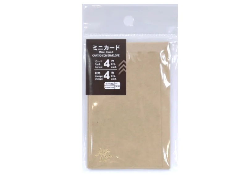 - Winter warm clothes for short-haired dogsMini Card -Foil Stamping - Flower - Kraft- - Winter warm clothes for short-haired dogsMini Card -Foil Stamping - Flower - Kraft-