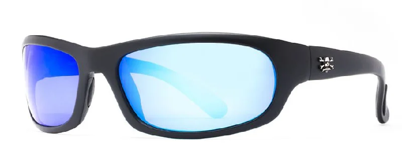 Shiny Black/Blue Mirror Lens