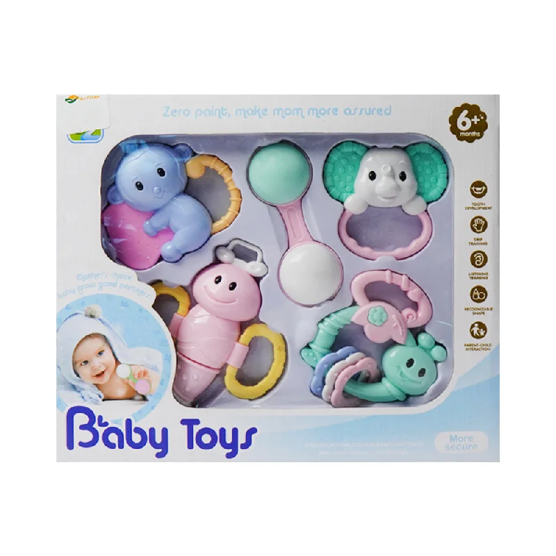 Pet Products6805-3 BABY RATTLE 5PC SET A.I