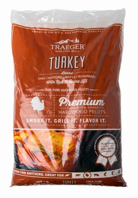 - Pet stroller can be taken on the planeTraeger All Natural Turkey Blend Hardwood Pellets