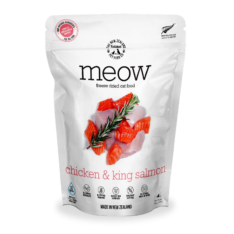 - Cat food for dental health MEOW Freeze Dried Raw Food for Cat - Chicken & King Salmon (280g) - Cat food for dental health MEOW Freeze Dried Raw Food for Cat - Chicken & King Salmon (280g)