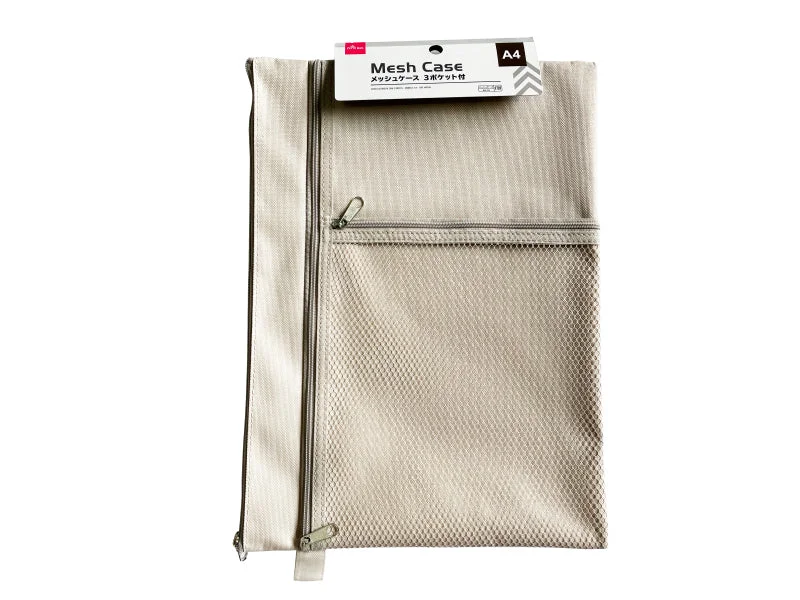 - ​​Christmas pet Christmas clothingMesh Case -With 3 Pockets - A4-Mocha-