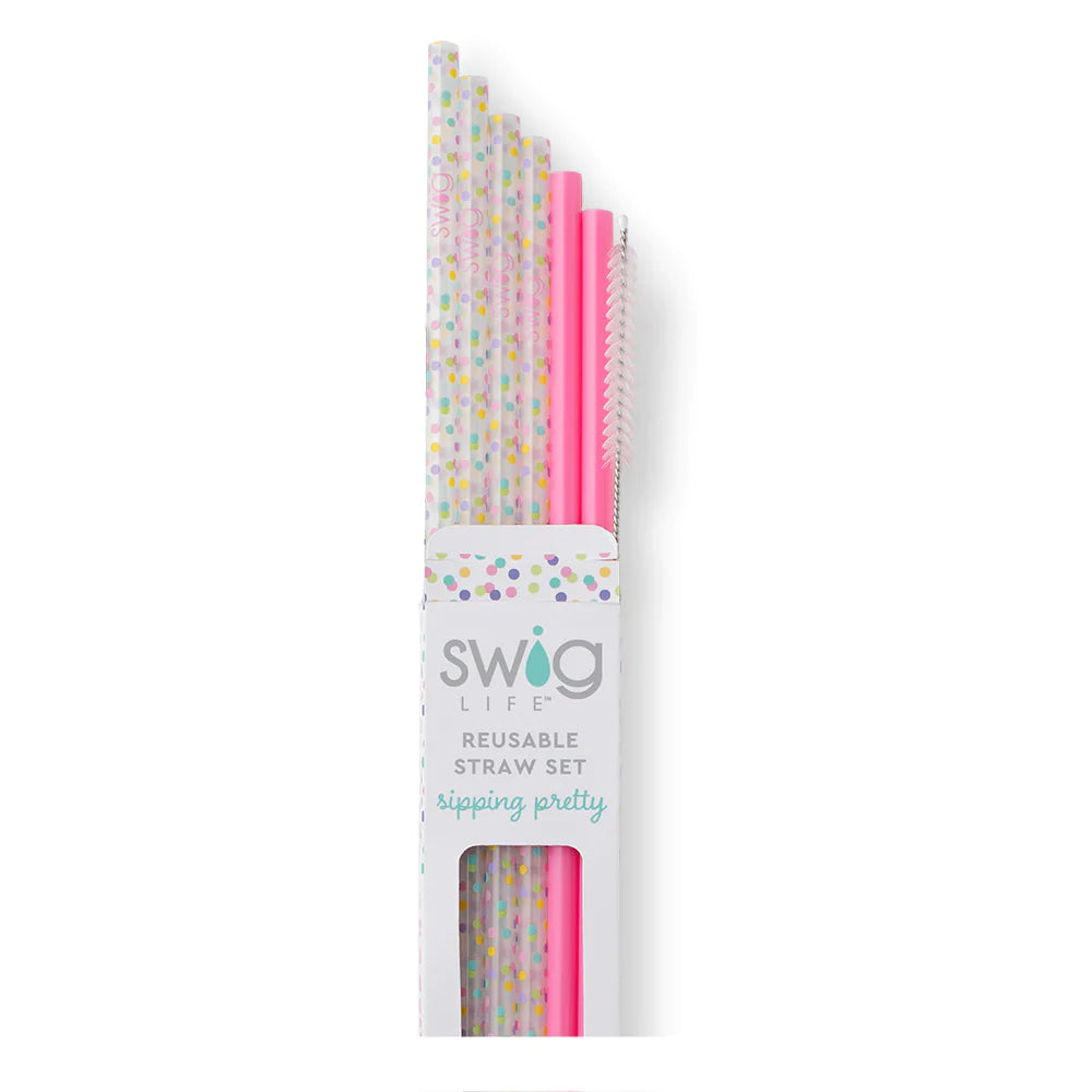 - Durable nylon dog leash wholesaleConfetti + Pink Reusable Straw Set