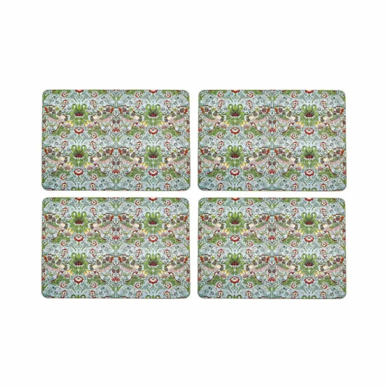 - Air box TSA certified check-inNostalgic Strawberry Thief Aqua Placemats Set of 4