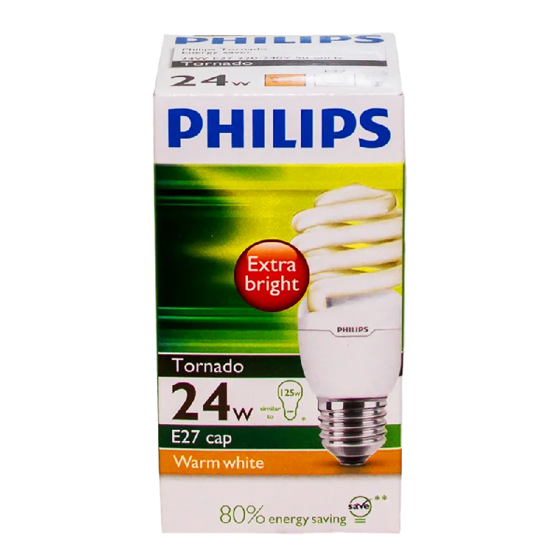 ---PHILIPS ENERGY SAVER TORNADO 24W WARM WHITE E27 PC