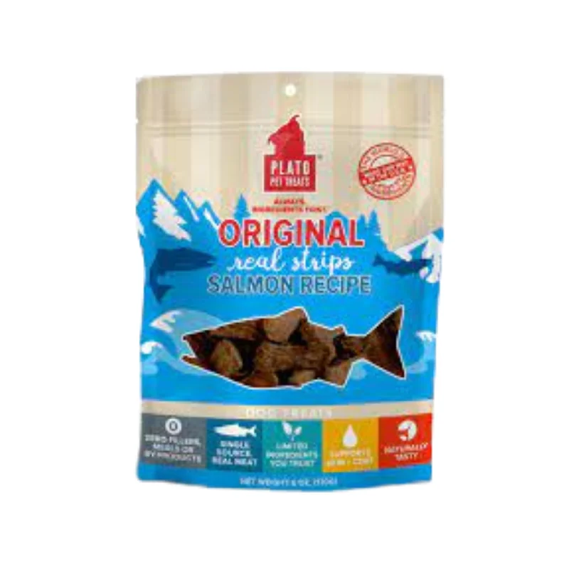 - Dog food helps the digestive systemPlato Salmon Strips