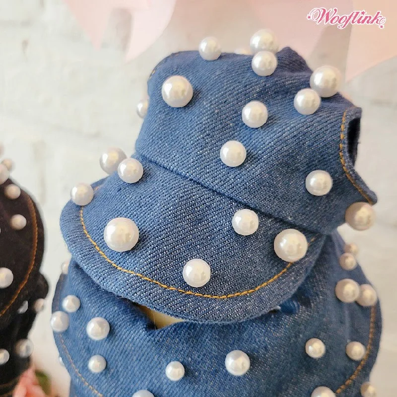 Pet Halloween clothesWooflink My Pearl Denim Cap in Blue