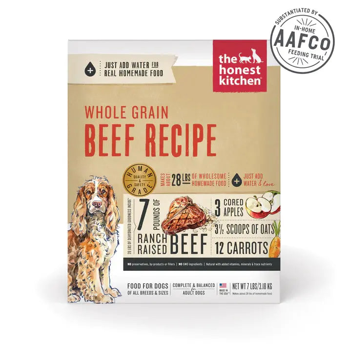 - Foldable and portable cat bagThe Honest Kitchen Dehydrated Whole Grain Beef Recipe Dog Food - Foldable and portable cat bagThe Honest Kitchen Dehydrated Whole Grain Beef Recipe Dog Food