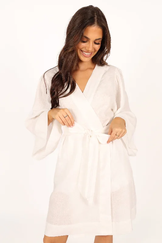 Pet ProductsNuala Linen Robe - Ivory