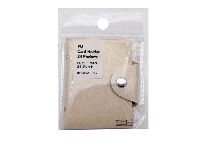 - Parrot climbing and standing wooden framePu Card Holder -24 Pockets - Beige -