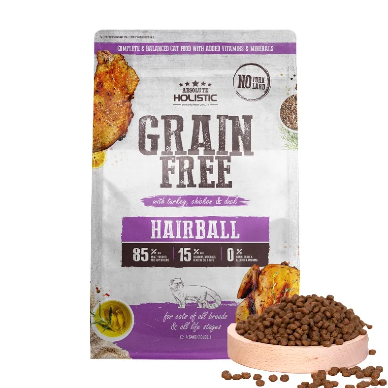 - Chicken flavor cat food Absolute Holistic Grain Free Dry Cat Food - Hairball (10lbs) - Chicken flavor cat food Absolute Holistic Grain Free Dry Cat Food - Hairball (10lbs)
