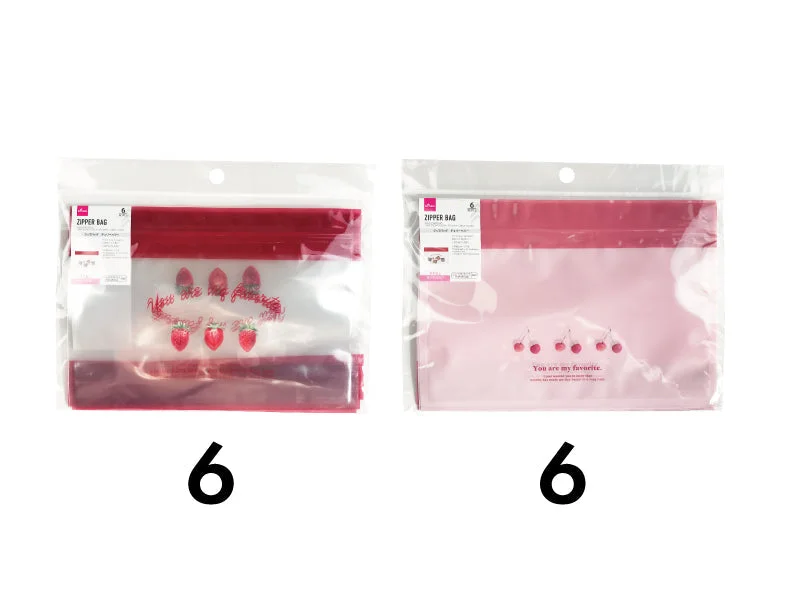 - Air box TSA certified check-inZipper Bags-Cherry Berry 7.87In X 5.43In 6Pcs-