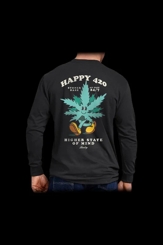 - Cat hair ball removal and hair removal creamStonerDays Happy 420 Long Sleeve T-Shirt