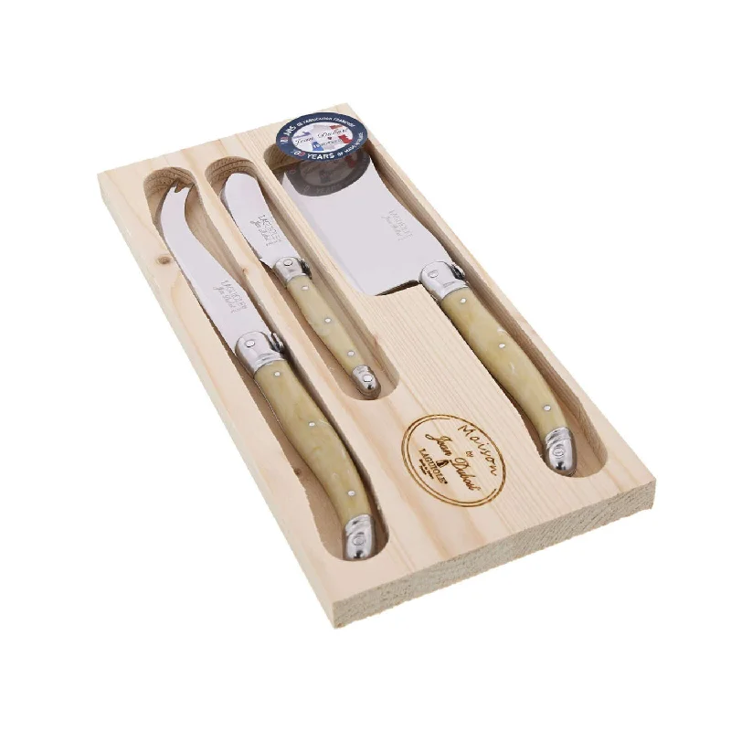 - Foldable and portable cat bagLaguiole Jean Dubost Maison Cheese Knife Light Horn 1.2mm Set of 3