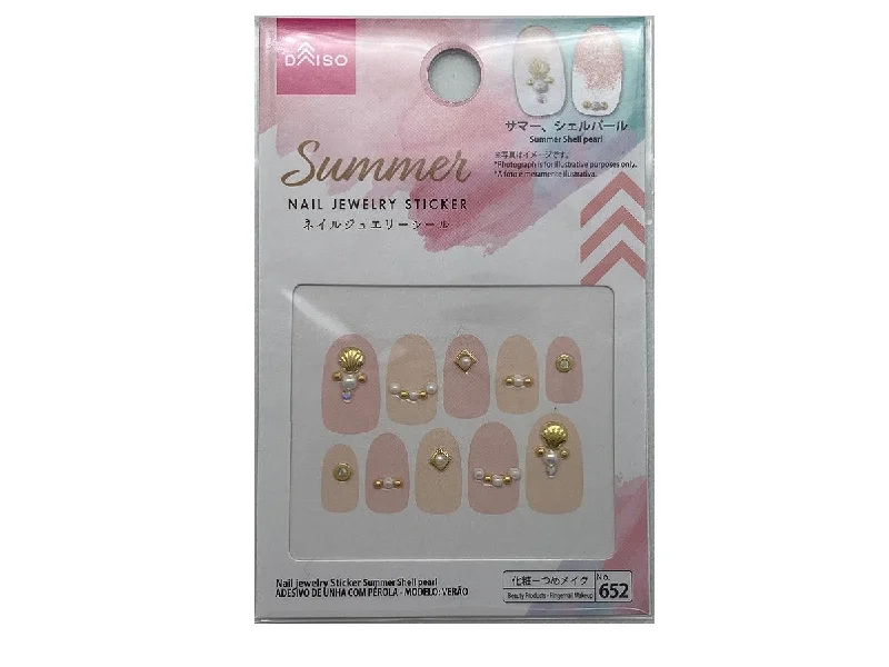 - Cat nail clippers with LED lightsNail Jewelry Sticker Summer Shell Pearl