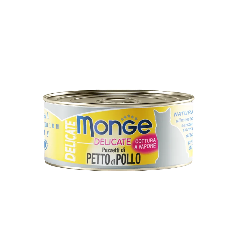    - High-protein cat food  Monge Cat Canned Food - Delicate Tender Chicken (80g)