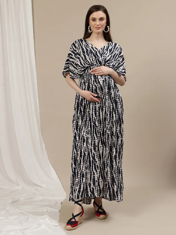 Tie-Dye Maternity Kaftan Dress