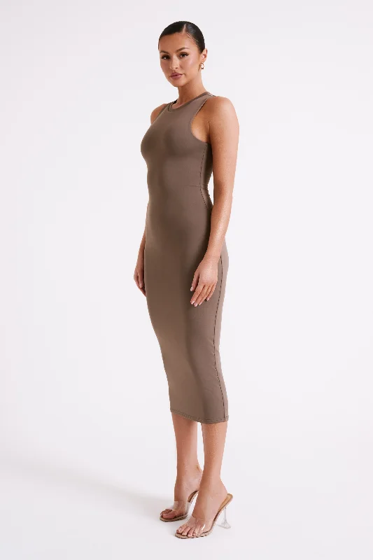 Jill Sleeveless Tank Midi Dress - Coco Jill Sleeveless Tank Midi Dress - Coco