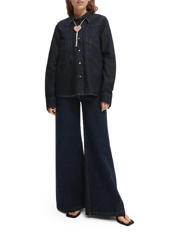 Elvis Shoestring Denim Shirt - Indigo