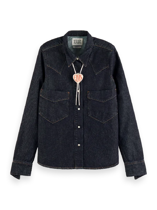 Elvis Shoestring Denim Shirt - Indigo